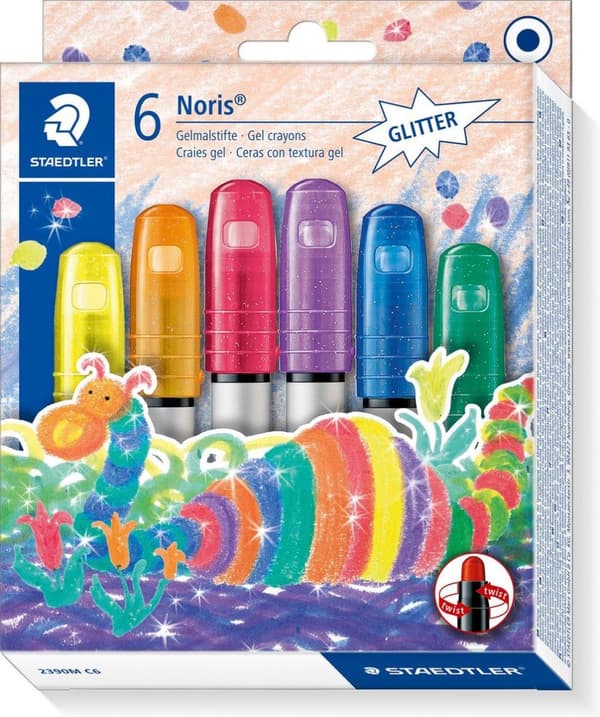 STAEDTLER Noris gelkrita - 6 glitterfärger