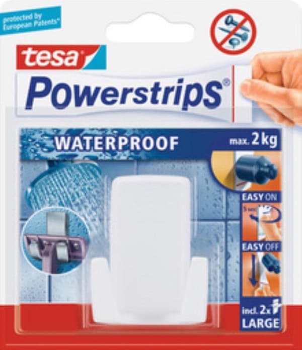 Tesa barbermaskineholder - Badeværelsesudstyr/tilbehør - Aftagelige kroge - Stick-on barbermaskineholder