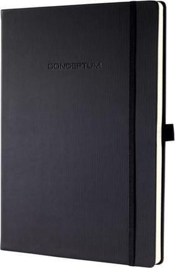Sigel - notesbog - A4 - Conceptum Pure - sort - hardcover - 194 sider - blank - 80 grams papir - SI-CO110