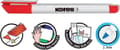 Miniatyrbillede 8 af 10: Whiteboard & flipover tuscher Kores W1, rund spids 1mm pose 10 stk