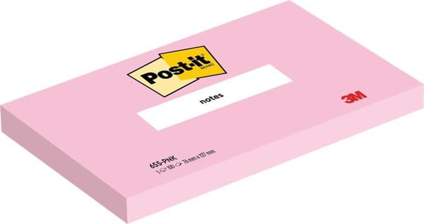 Memo pad 3M Post-it 655 76X127mm PNK