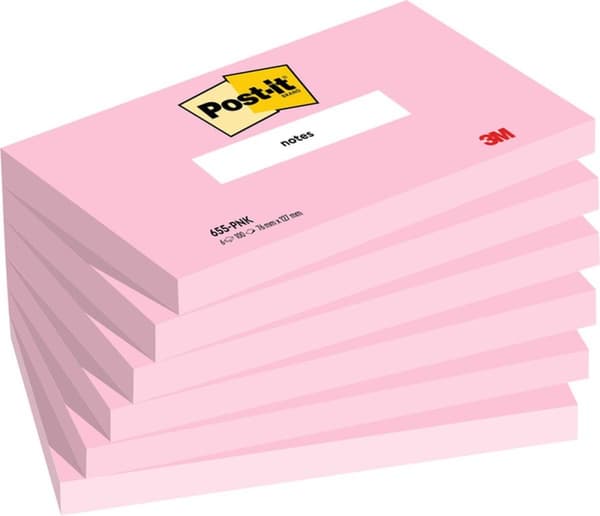 Memo pad 3M Post-it 655 76X127mm PNK
