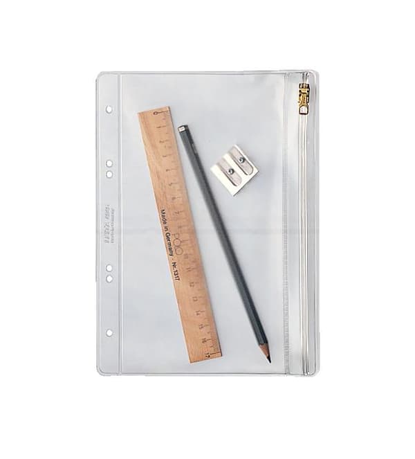 LEITZ zip pocket, DIN A5, PVC, grained, 0.20 mm outside with slide fastener, soft film, for safe (4045-00-00)
