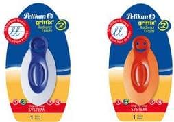 Pelikan design eraser "griffix", blue for pencil, ergonomic design with grip zone, with (621904)