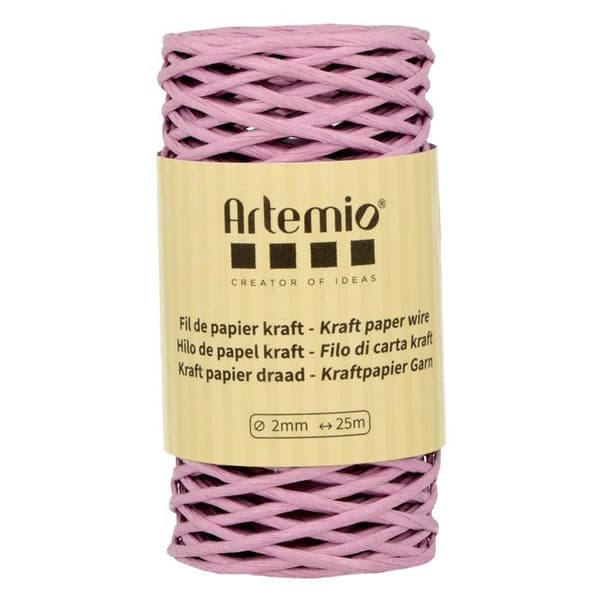 Kraftpapperstråd lila 2mm x 25 m