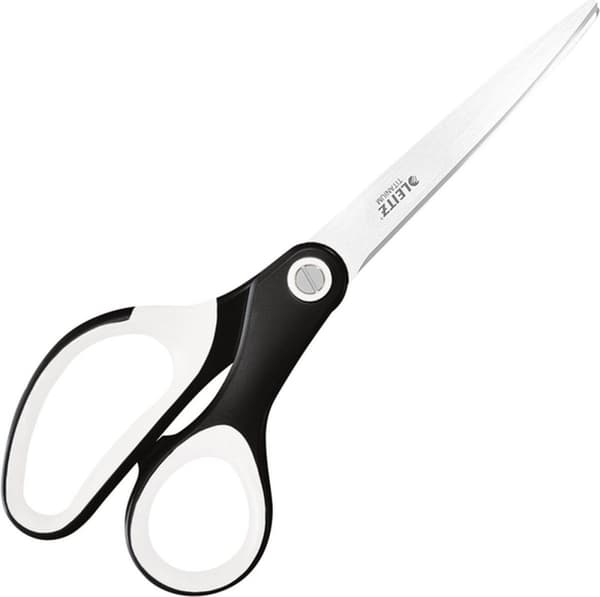 LEITZ saks WOW titanium, længde: 205 mm (8"), sort metallic til højrehåndede, titaniumbelagt, rustsikker premium - 1 stk (5319-20-95)