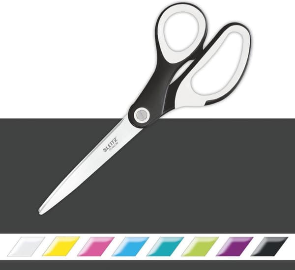 LEITZ saks WOW titanium, længde: 205 mm (8"), sort metallic til højrehåndede, titaniumbelagt, rustsikker premium - 1 stk (5319-20-95)