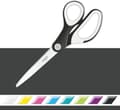 Miniatyrbillede 1 af 7: LEITZ saks WOW titanium, længde: 205 mm (8"), sort metallic til højrehåndede, titaniumbelagt, rustsikker premium - 1 stk (5319-20-95)