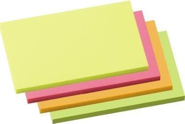 Soennecken Sticky Notes 125x75 mm neonfärger 4 x 100 ark - rektangel - flerfärgad - papper - 125 mm - 75 mm - 100 ark (5835)