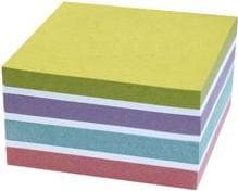Kores Recycling Sticky Note Cubes "Recycled Pastel Notes" 75 x 75 mm, 450 ark, gjorda av återvunnet papper, fäst säkert, - 1 st (N47463)