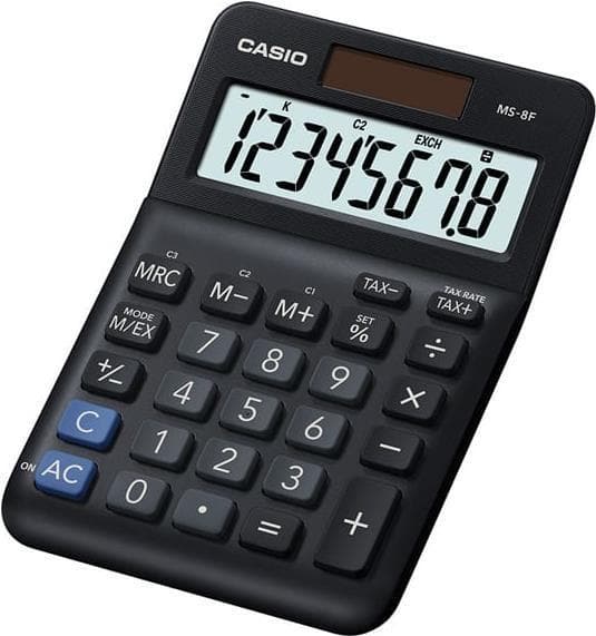 Casio MS-8F Miniräknare Desktop Simple Calculator Svart (MS-8F)