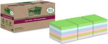 Post-It 7100284782 Sticky Notes Firkantet Blå - Grøn - Pink - Lilla 70 ark selvklæbende (654 RSSCOL14+4F)