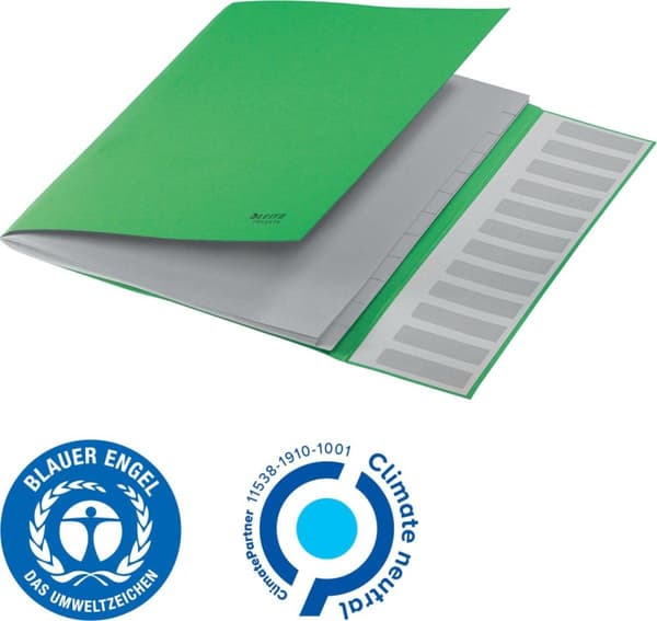 Leitz 39150055 Skillepap Grøn 1 stk (39150055)