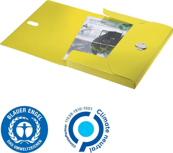 LEITZ hæfteboks genbrug 4,0 cm gul (46230015)