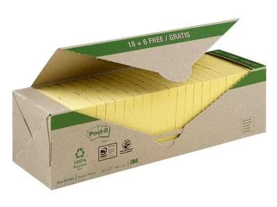 3M Post-it självhäftande sedelpapper Fyrkantigt Gul 100 ark Självhäftande