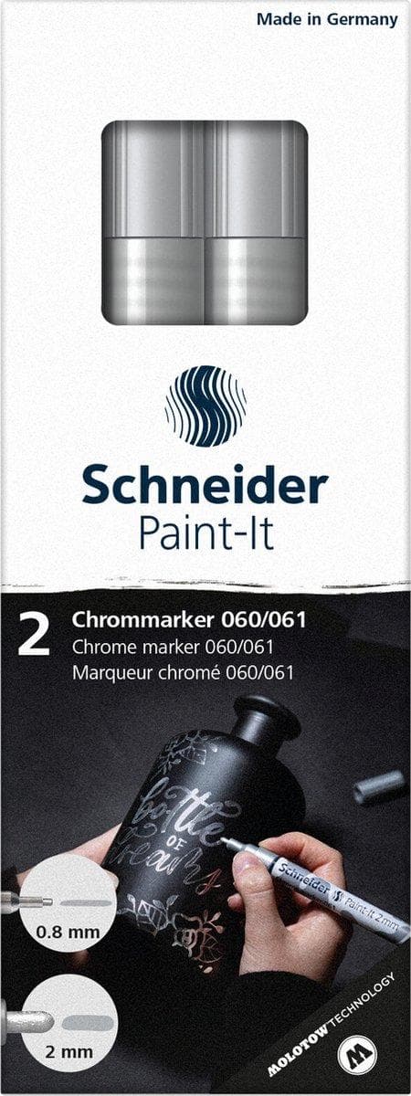 2 Schneider Paint malingsmærker krom 0,8 - 2,0 mm (ML06011501)