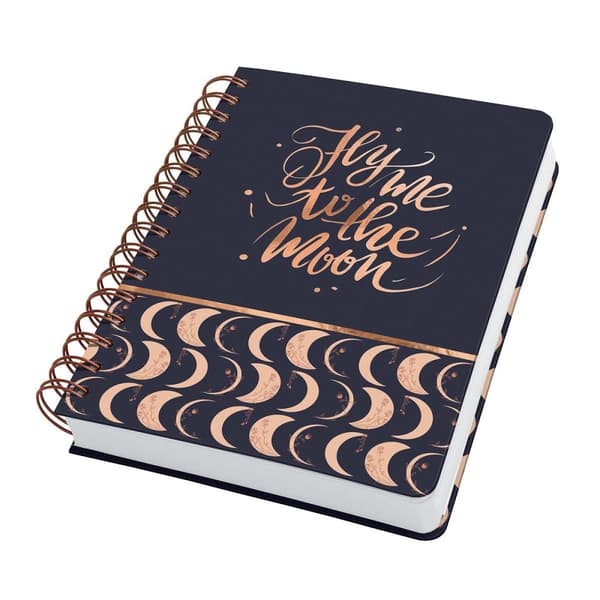 Sigel - spiral notesbog - Jolie - A5 - hardcover - 240 pagina's - prikker - 120 grams papir - Moonlight Melody - SI-JN625
