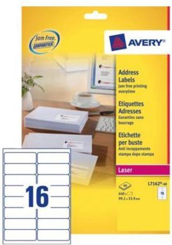 Avery L7162-40 adresselabels