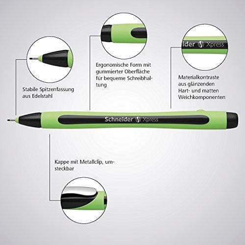 6 Schneider Xpress Fineliners blandade färger 0,8 mm (190086)
