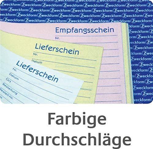 Avery-Zweckform 1742-5 kvitteringer DIN A6 liggende Antal ark: 40 hvide, gule 5 stk (1742-5)