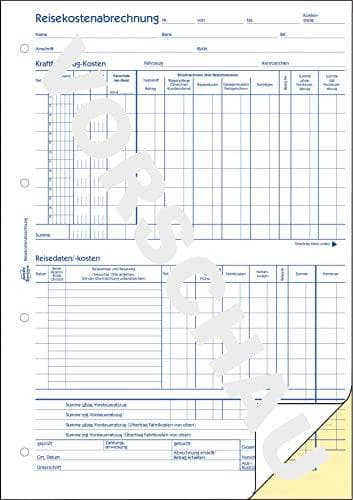 AVERY Zweckform formularbog "rejseregning", SD, A4 - til markedet: D / AT - 1 stk (1751)