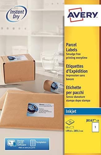 AVERY Etiquette d'expédition, 199,6 x 289,1 mm, blanc bord tout autour, mynt arrondis, - 1 st (J8167-15)