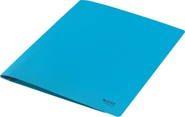 LEITZ Recycle folder, DIN A4, kartong, blå gjord av 100 % återvunnen kartong, 100 % återvinningsbar, Blue Angel, - 10 stycken (39040035)