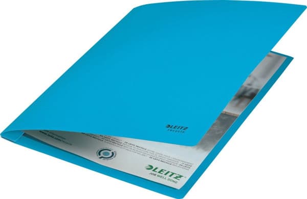 LEITZ Recycle folder, DIN A4, kartong, blå gjord av 100 % återvunnen kartong, 100 % återvinningsbar, Blue Angel, - 10 stycken (39040035)