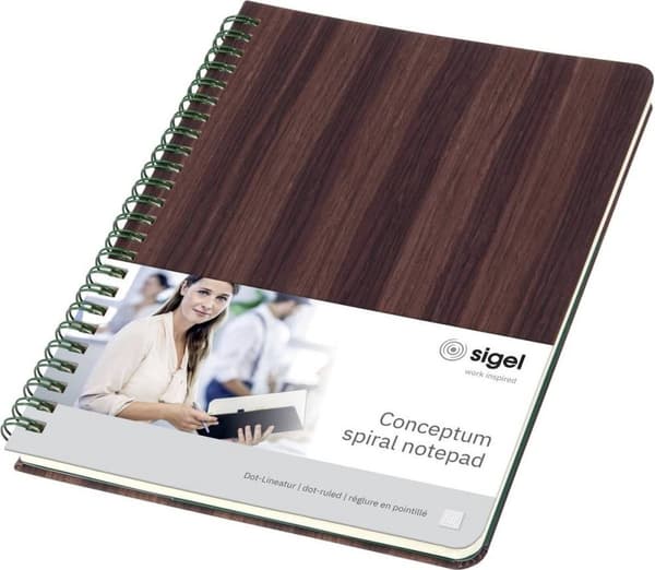 Sigel-muistivihko - Conceptum - A5 - puurakenne - pisteviivattu - spiraalisidottu - SI-CO675