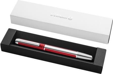 Pelikan Pura R40 - Stick Pen - Bordeaux - Sølv - Sort - Ambidextrous - Tyskland - Gaveæske (822763)