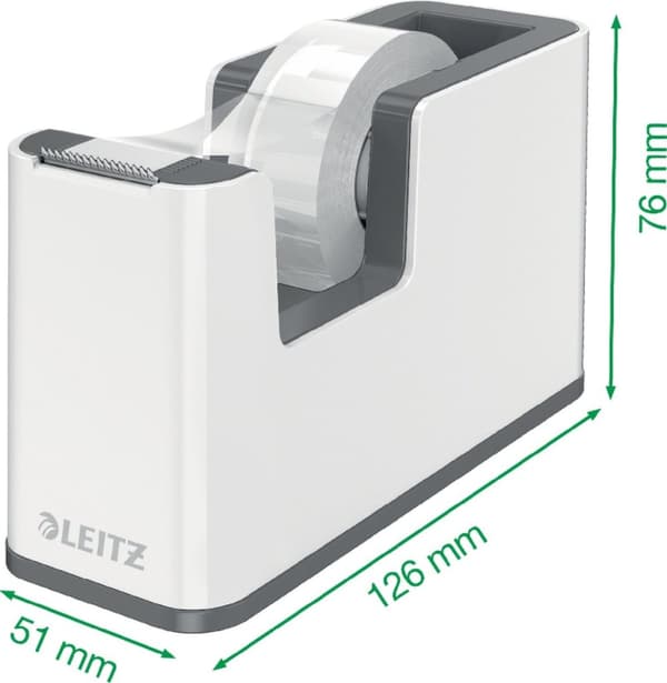 Leitz WOW tejphållare - Inkluderar 1 rulle tejp - röd/vit