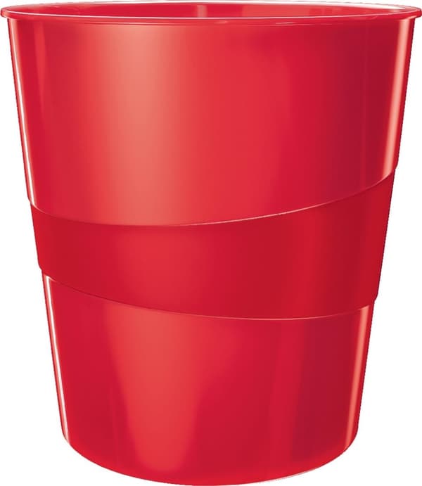 Leitz WOW Papirkurv - 15 liter - Rød