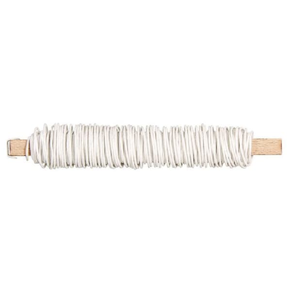 Rayher Hobby Rayher Pappersgarn inlindat på trä 55 mm Ø, 50 g Vit - 24116102