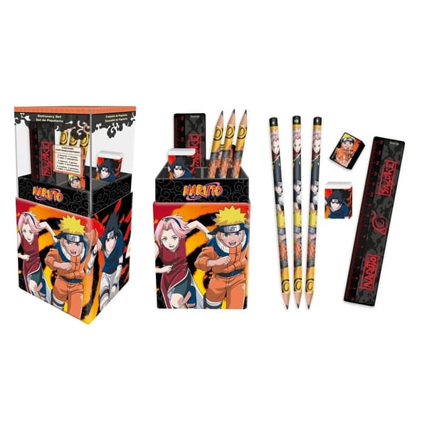 Naruto Shippuden Pencil holders with stationery