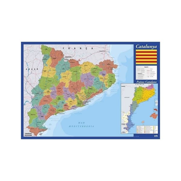 Catalan Map of Catalonia Desk mat