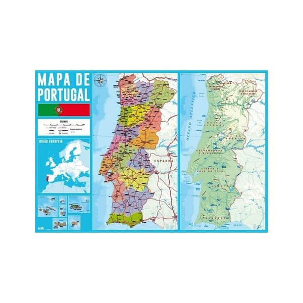 Portuguese Portugal Map Desk mat