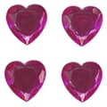 Pikkukuva 2 / 2: Itsekiinnittyvät kristallit sydämet pinkki 18x18mm 9 kpl Titaania