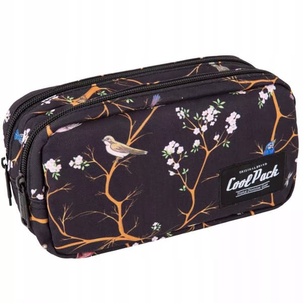 Penalhus pose 2 lynlåse Primo Vilnius sort med kviste Patio Coolpack