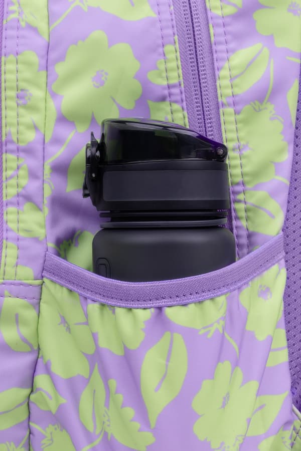 Flores Lila nuorten reppu violetti vihreillä kukilla Coolreppu