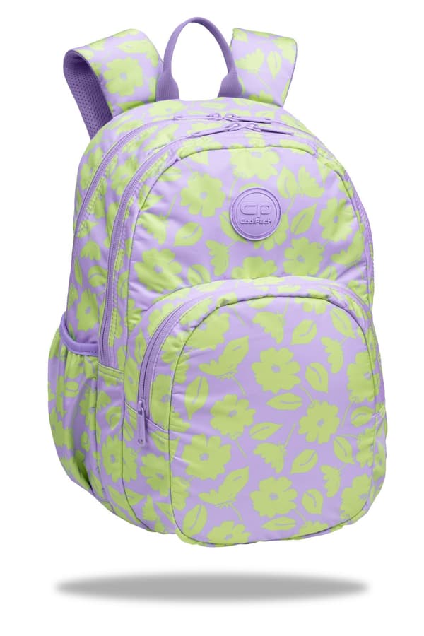 Flores Lila nuorten reppu violetti vihreillä kukilla Coolreppu