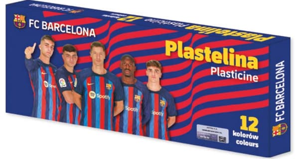 Plasticine 12 färger FC Barcelona Astra