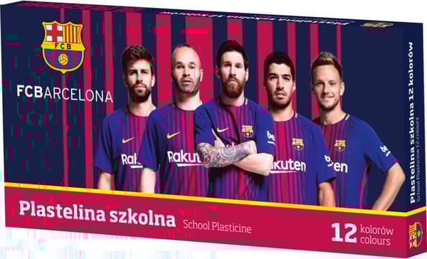 Skola plasticine 12 färger FC Barcelona Astra