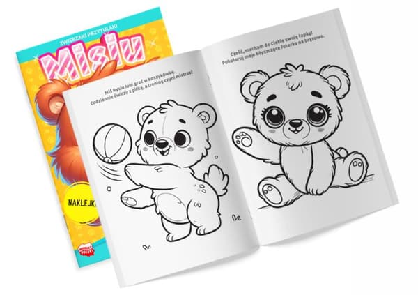 Malebog med klistermærker Dyr kæler ""Bamse"" Martel