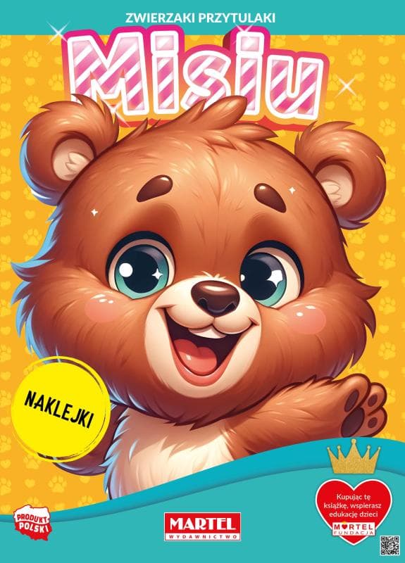 Malebog med klistermærker Dyr kæler ""Bamse"" Martel
