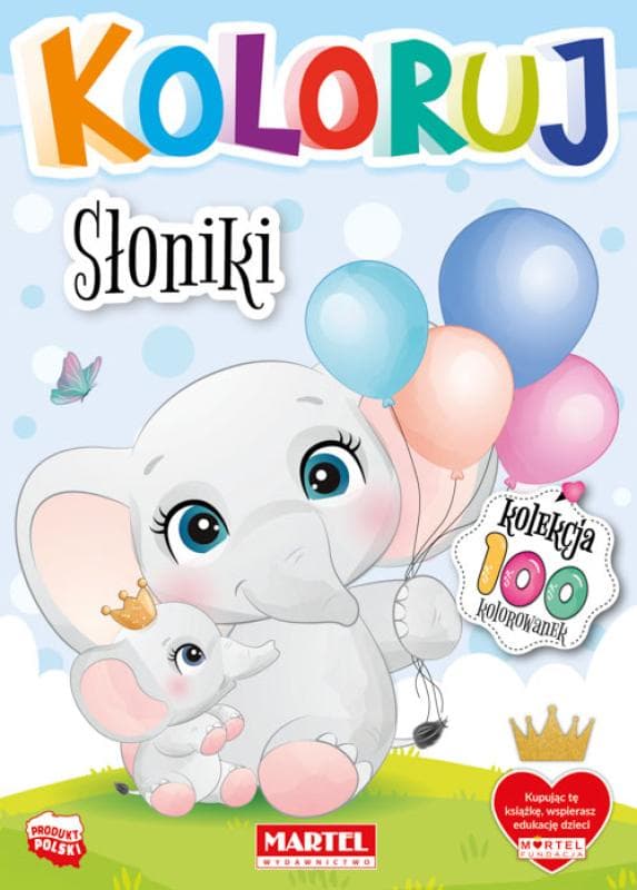 Målarbok "Färg" Martel Elephants