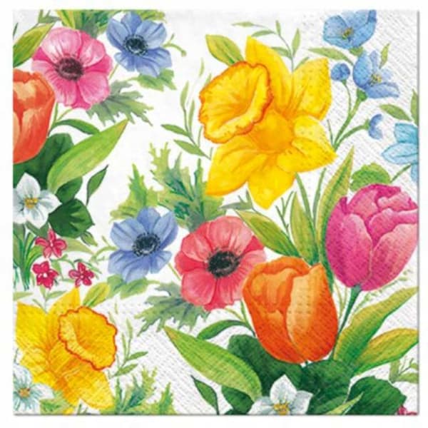 Lautasliinat Flowers mix v1 33x33cm Paw Decor Collection