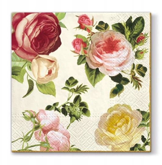 Servietter rosalia Roses 33x33 cm Paw Decor Collection