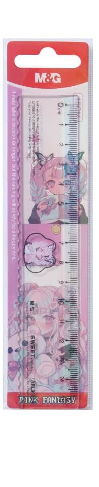 Lineal 15 cm Manga Pink Fantasy Anime M&G