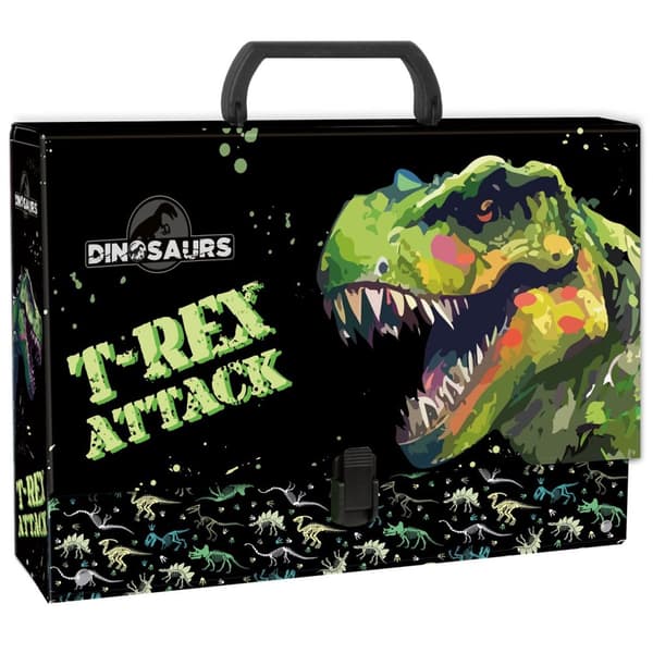 Mappe med hank A4 9cm Dinosaur 20 Derform