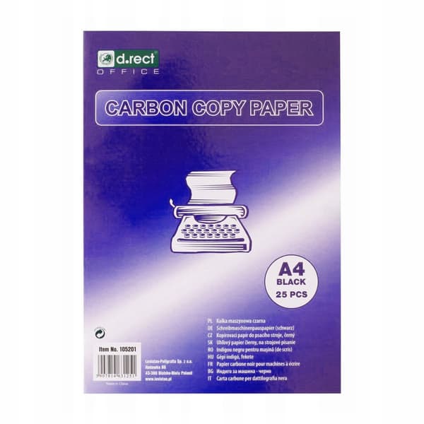 Kalkerpapir A4 D.Rect pakke 25 sort